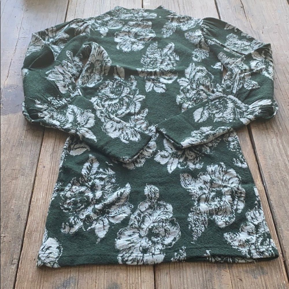 Free People Green floral sweater dress - Picture 5 of 10